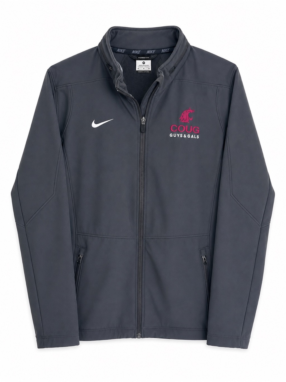 Nike WSU Cougs Women’s Dark Gray Full-Zip Therma-Fit Jacket